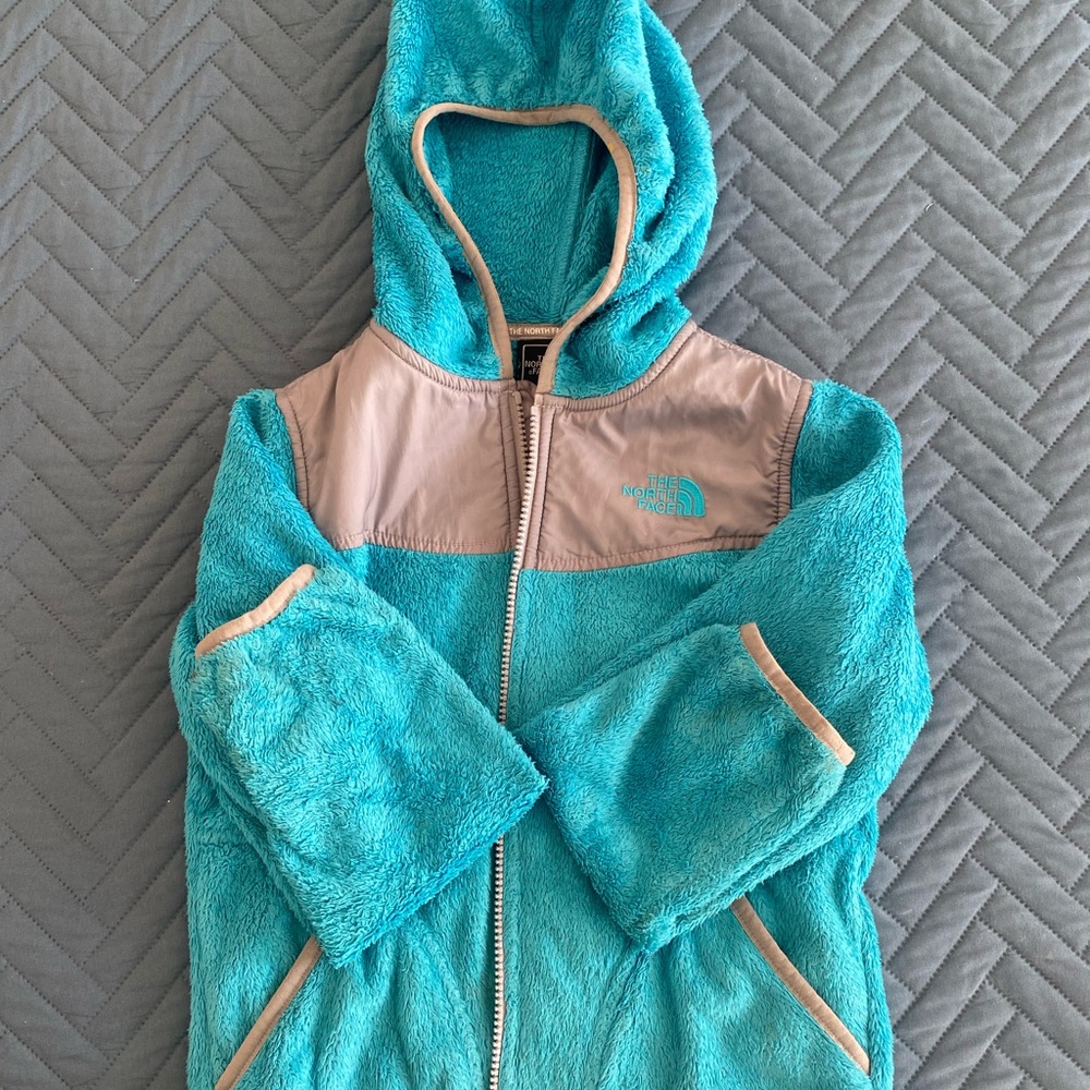 Girls North Face fleece jacket, size small 7/8